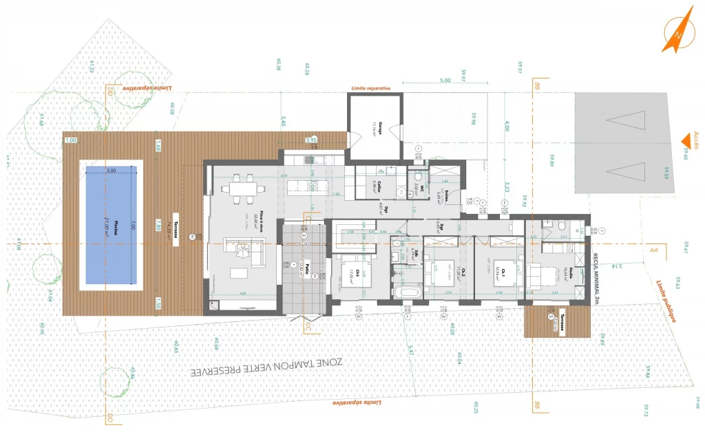Plan RDC 13 Metres Carres Herault